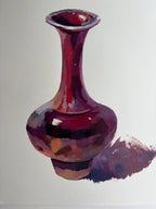 Burgundy Vase