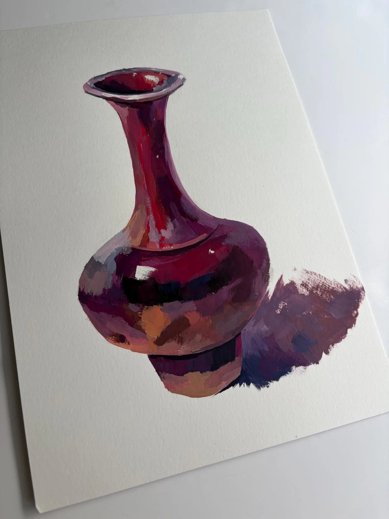 Burgundy Vase
